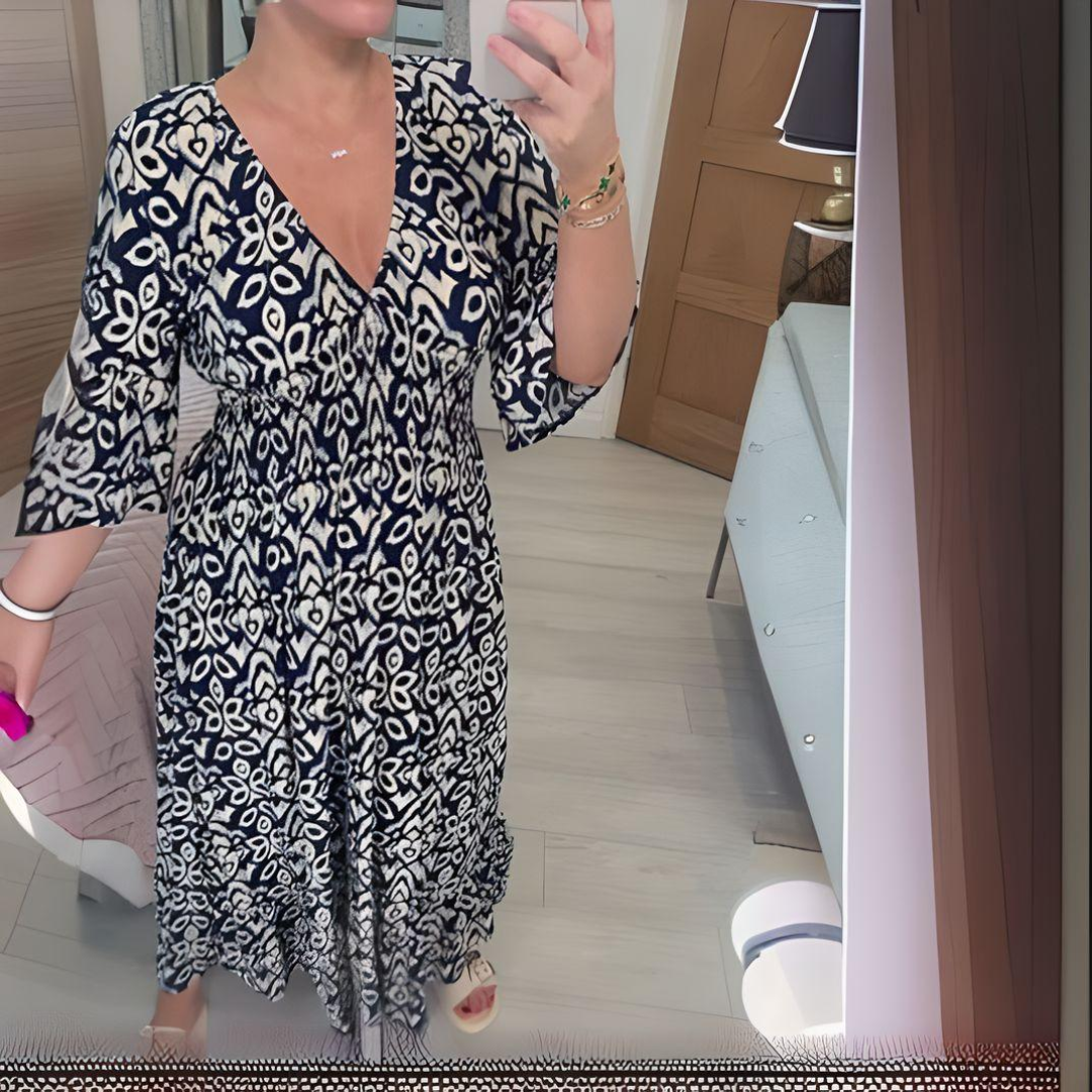 Barbara – Boho Print Kleid