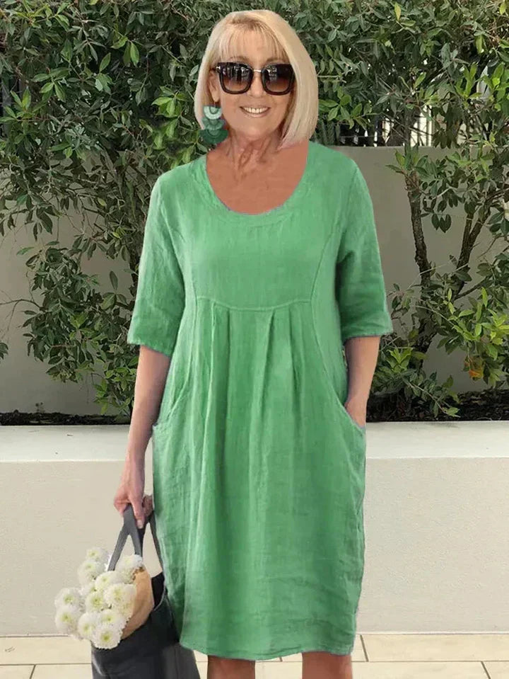 Lydia – Luftiges Kleid aus Baumwoll-Leinen-Mix