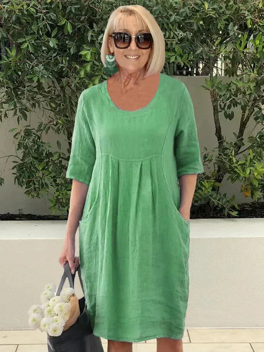 Lydia – Luftiges Kleid aus Baumwoll-Leinen-Mix