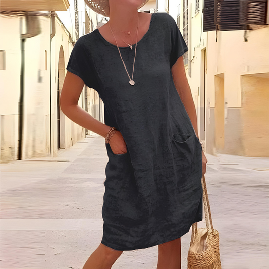 Olive – Elegantes Kleid mit Bauchbedeckung