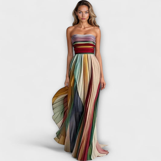 Karolina – Mehrfarbiges Sommerkleid